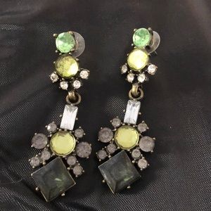 Fun line green and charcoal earrings!
